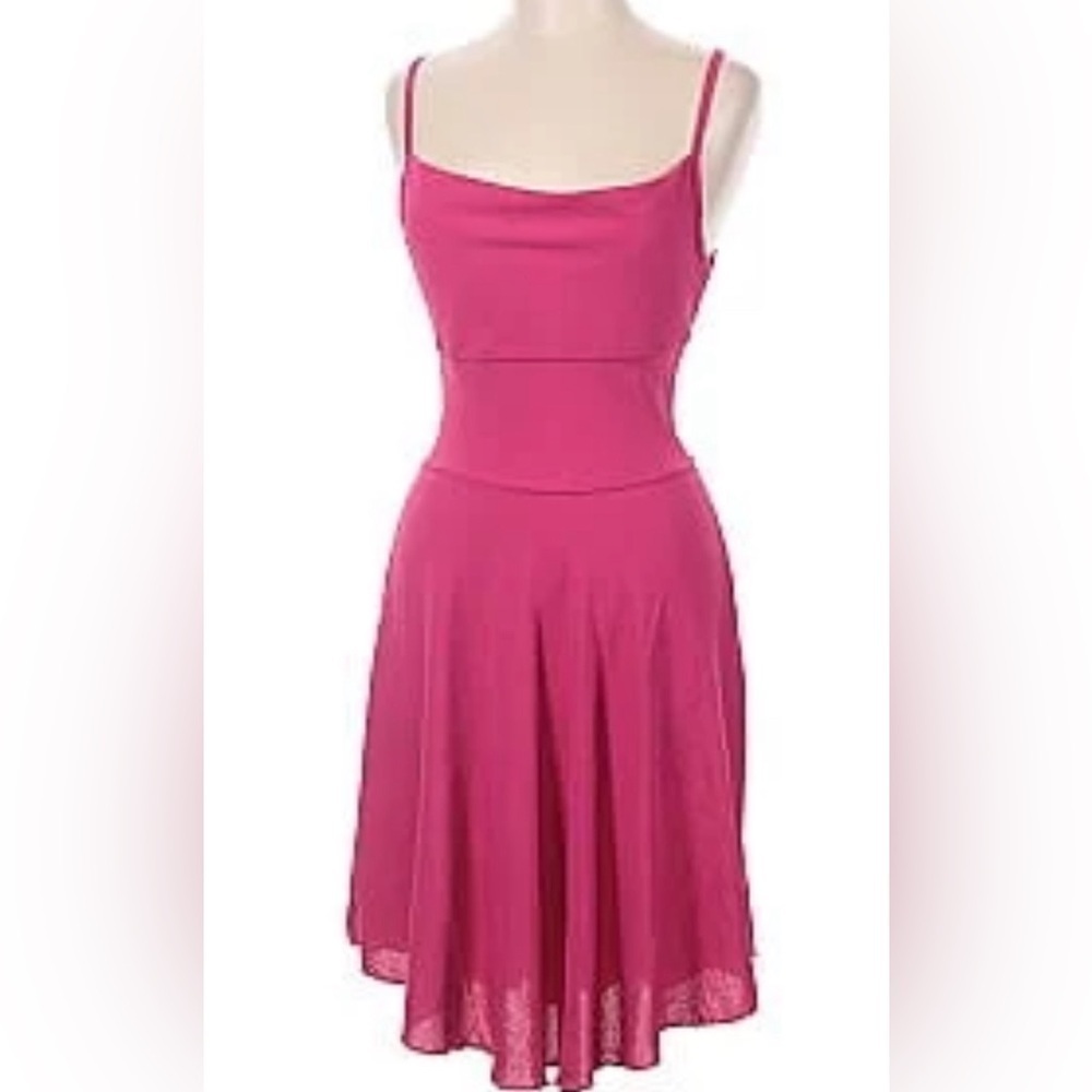 See You Monday | Fuchsia Midi Dress (M)